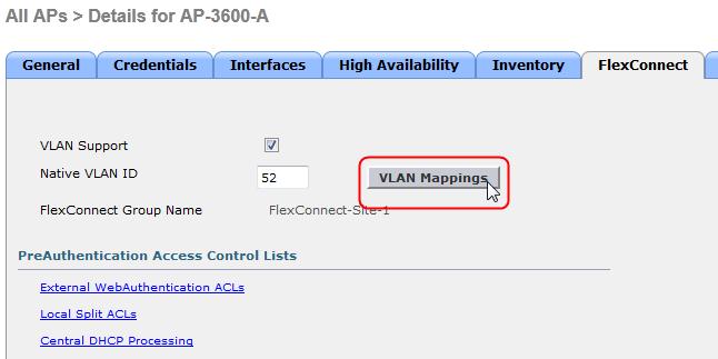 1Q VLAN is done per FlexConnect AP 1 2 Or use Cisco