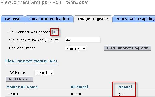 FlexConnect Smart AP Image Upgrade Configuration
