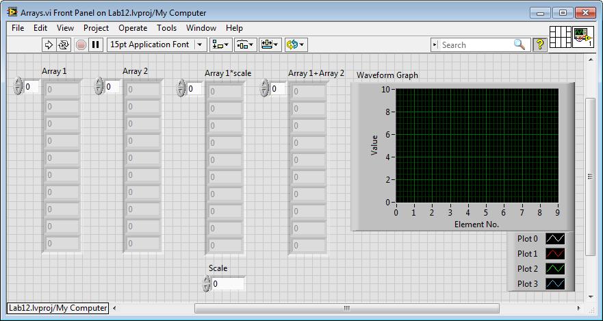 Part 2: Arrays in LabVIEW To understand how LabVIEW represents and handles arrays of data. To demonstrate how to visualize data in LabVIEW using its graphing features.
