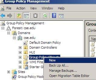 B1: Mở Group policy management click chuột phải vào