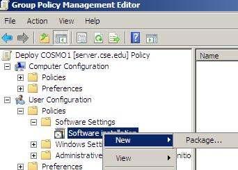Policies chọn Sofware settings click phải chuột vào