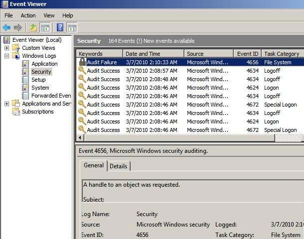 B4: Quan sát chỉnh sửa file của Admin: Mở Event Viewer chọn Windows logs chọn Security. Mở Audit Success quan sát thấy account dùng truy cập tài nguyên là Administrator truy cập vào C:\DATA\file1.
