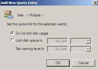 B4: Trong ô Enter the object Nhập U1;U2 chọn Check name chọn Ok B5: Cửa sổ Add new Quota Entry giữ nguyên option Do not limit chọn