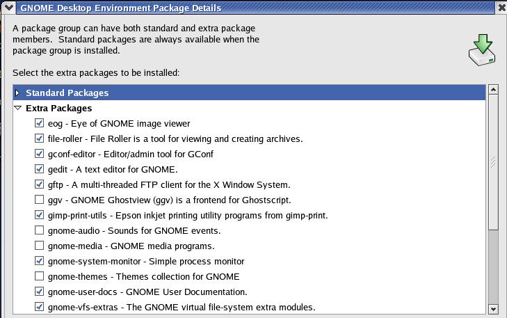 The GNOME Desktop Environment Details screen displays.