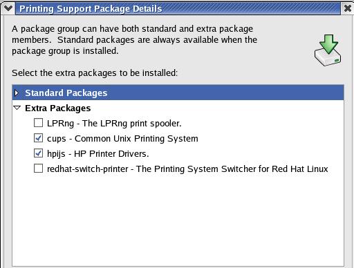 3-18 Installation Step 35 Step 36 Click Close. Click Details next to the Printing Support package. The Printing Support Details screen displays.