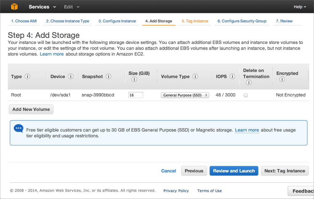 Chapter 4: Launch AKM for AWS The following page is displayed: Select the default