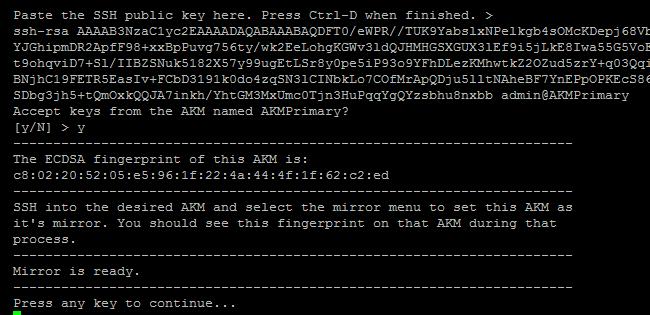 Chapter 5: Set up AKM for AWS Copy the fingerprint of this AKM for later verification.