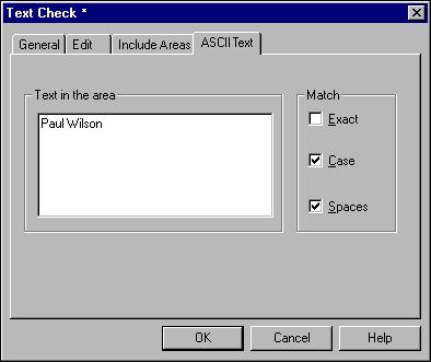 Building Test Scripts 3-55 The Match options allow you to determine how the check will handle the text.