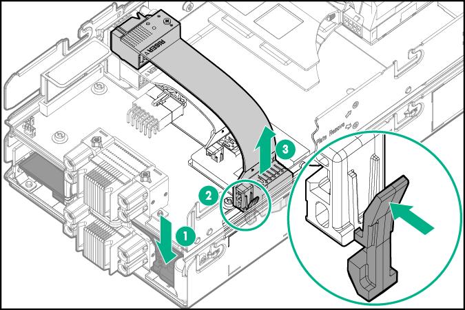If two graphics expansion control cables are installed, use this procedure to disconnect both cables. 8.