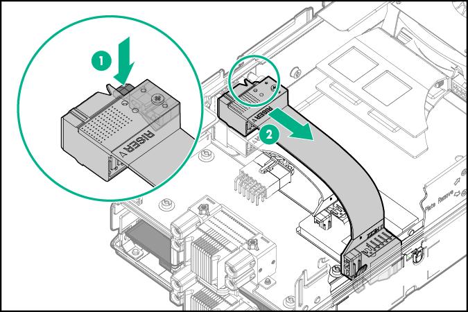 If two graphics expansion control cables are installed, use this procedure to disconnect both cables.