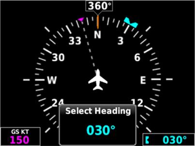 Heading is displayed if magnetometer data is available; otherwise, Ground Track is displayed.
