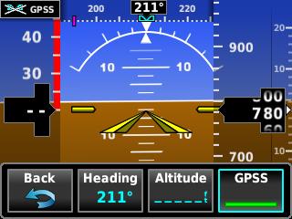 3.4.3 GPS Steering The G5 can provide GPS steering input to an autopilot. When GPSS is selected, the heading bug is hollow and GPSS is shown in the upper left hand corner of the display.