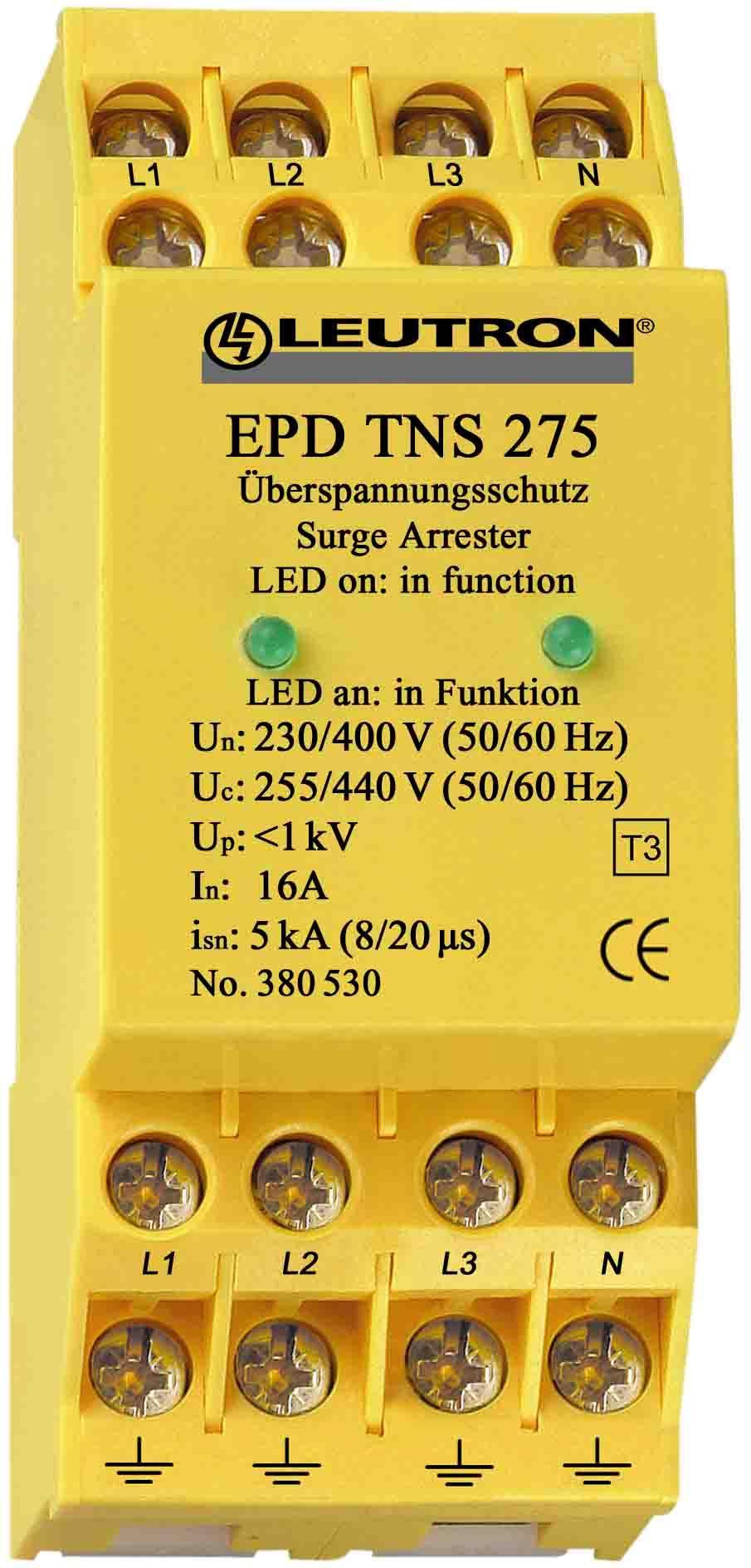 Surge Protection EnerPro D TN EP D TN 275 (/FM) EP D TNC 275 (/FM) EP D TNS 275 (/FM) Combined multi-pole Surge Protective Device (SPD) meeting the requirements of protection category T3 (D), class