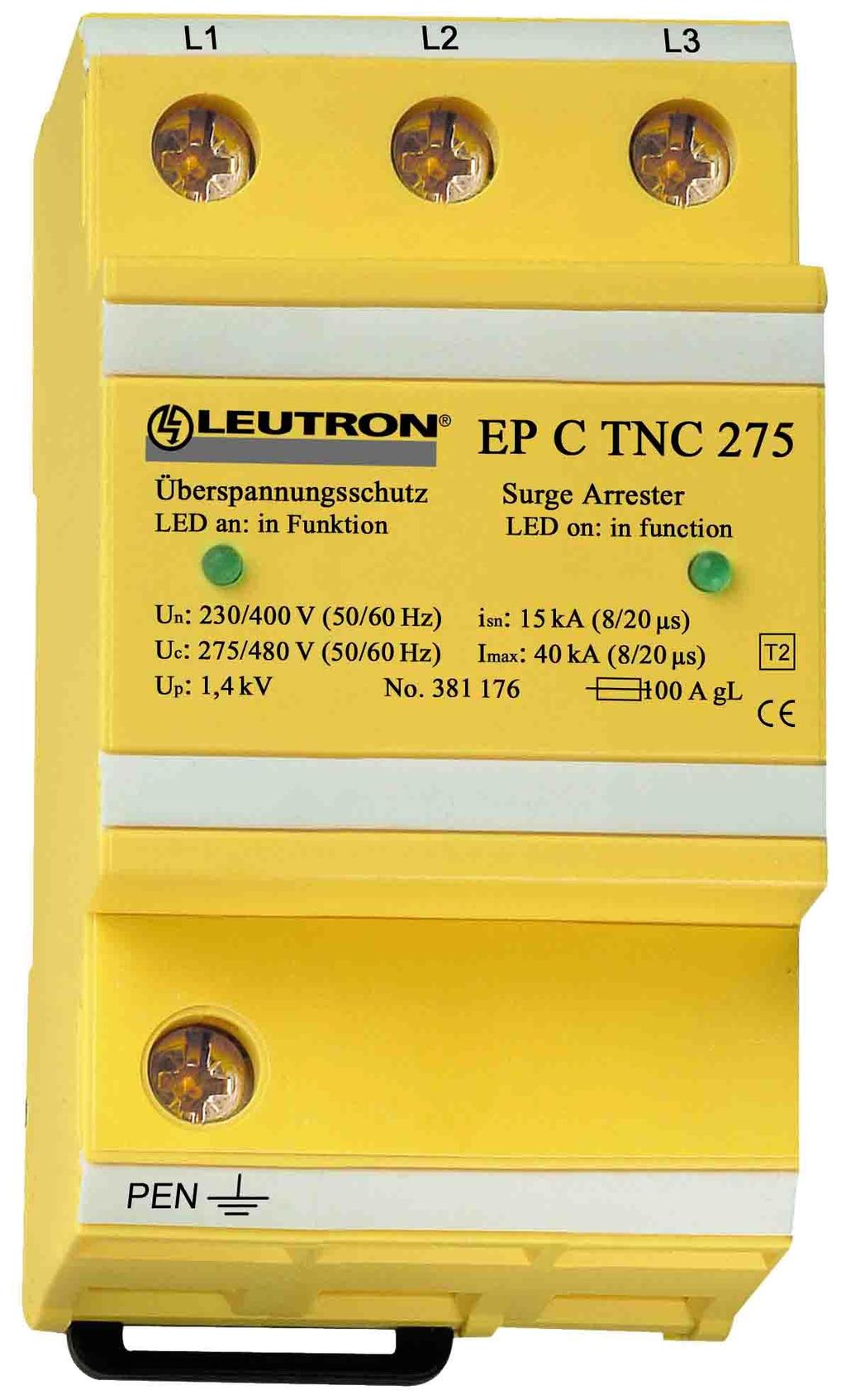 Surge Protection EnerPro C TN EP C TN 275 (/FM) EP C TNC 275 (/FM) EP C TNS 275 (/FM) Combined multi-pole Surge Protective Device (SPD) protection category T2 (C) meeting the requirements of class II