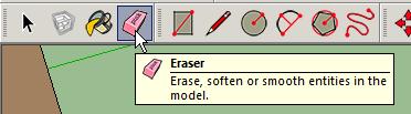 Eraser Tool The Eraser Tool (E) removes lines.