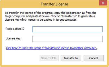 3. Copy the Registration ID displayed on the Target Computer in the field of Registration ID on the Source Computer. 4.