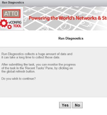 It typically takes several minutes for the diagnostics bundle to be generated.
