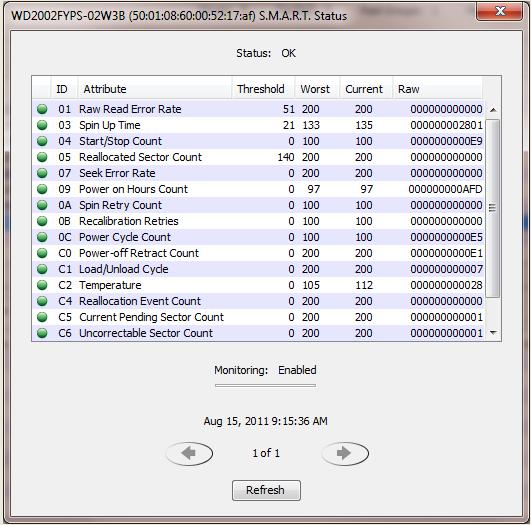 You may move to previous or subsequent records, query the drive or refresh the view using controls on the interface. 1 Select a single drive in the Attached Drives panel.