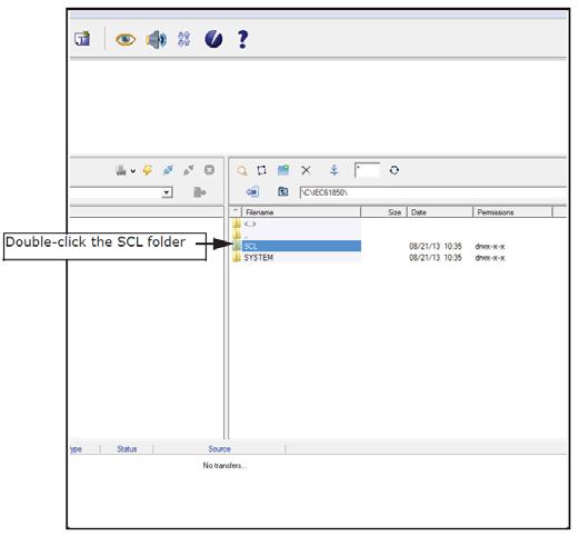 Double-click the IEC61850 folder. 5. The screen will show the contents of the IEC61850 folder.