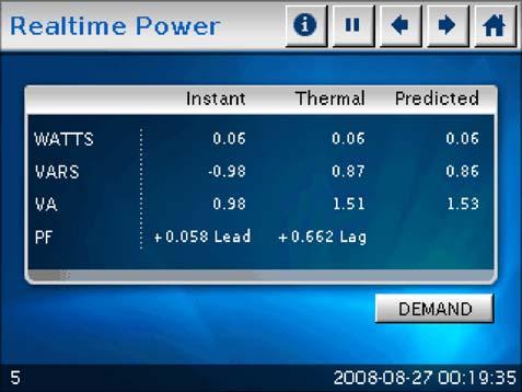 go to the Demand Power screen (shown below).