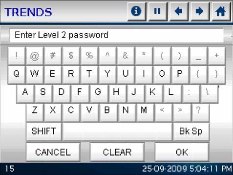 Note NOTE If password protection is enabled for the meter a keyboard screen displays, when you press any channel button. Use the keyboard to enter the password.