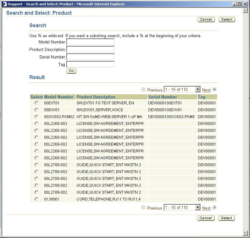 Service Request Search Refer to the heading Finding a Service Request in the Working with Service Requests section.