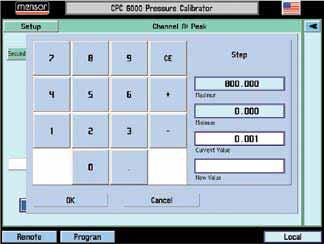 7 [Step Value] Key Figure 6.3.6 - Units Selection Window On the left side of the screen as seen in Figure 6.3A is the [Step Value] key. The step value displayed is 0.001.