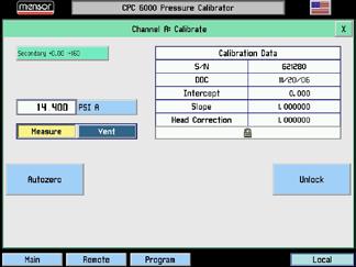 To get to the Calibration screen press [Setup], [Sensor], and then press [Calibrate]. 10.