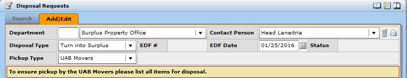 Step 5: The Contact Person field will default to the person who is currently logged in.