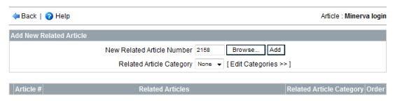 4. Click Back to go back to Article Management.