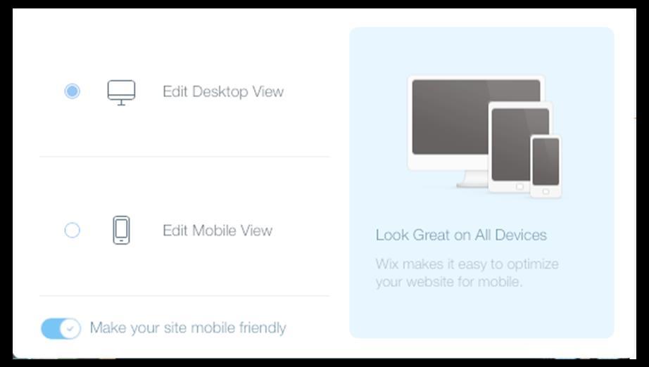 5 MOBILE & TABLETS Step Move to mobile view Click on the mobile icon () to