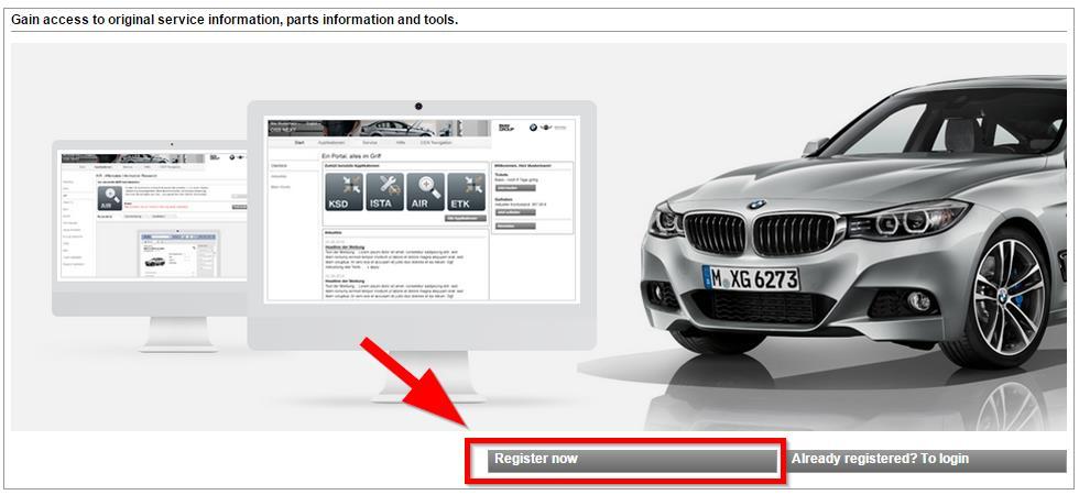 BMW Group Page 4 2 Registration and login 2.1 Registration You need to register in order to be able to use the AOS portal.