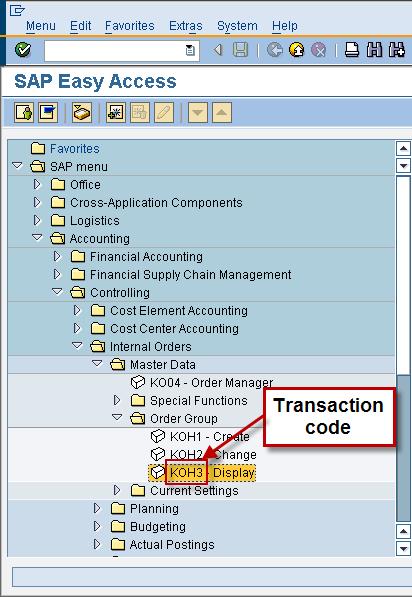 Settings dialog box 2 Click the Display technical names checkbox if it is not selected 3 Click the Continue button to return to the SAP Easy Access screen 4 Follow the menu path: Accounting >