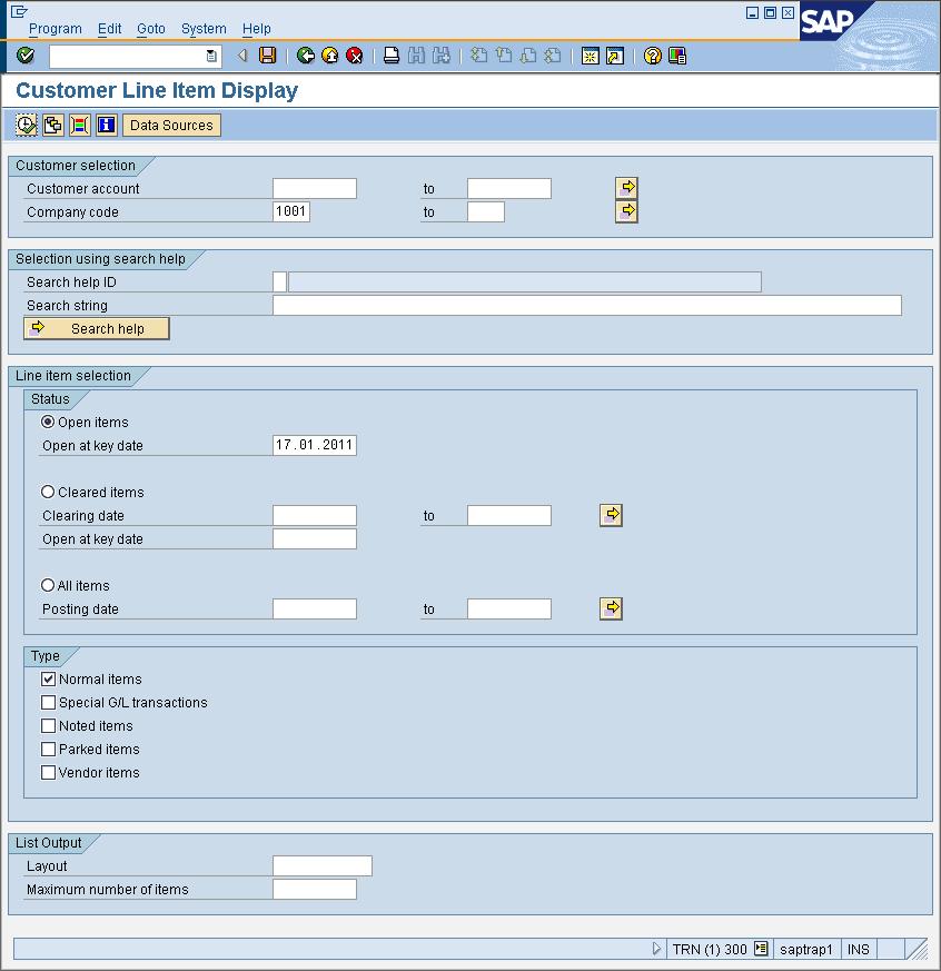 SAP Basic - Section 3: Data Fields Walkthrough: Search for data Walkthrough If you don t know the values to insert in a data field, use the Search button.