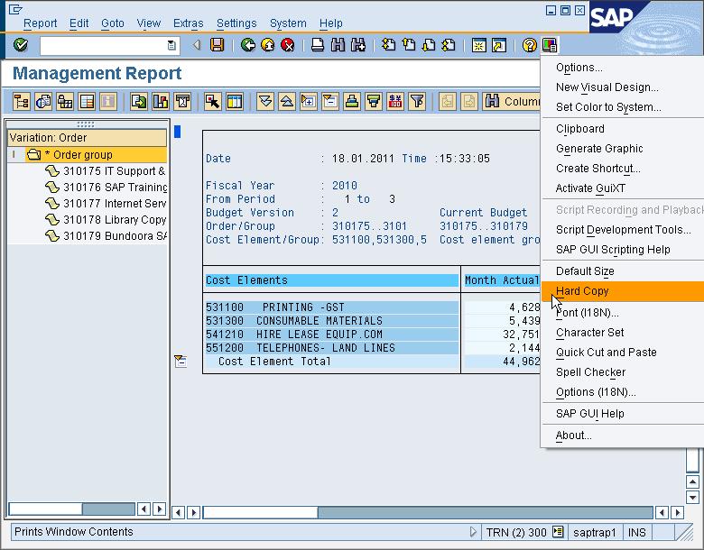9 General Properties: SAP Basic - Section 5: SAP Options Time of printing: Double-click and select Print out immediately if this is not selected 10 Output Options: Delete immediately after printing: