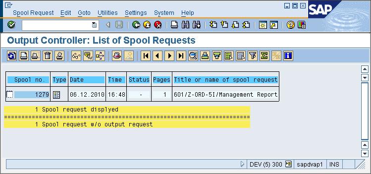SAP Basic - Section 5: SAP Options Demonstration: Check the status of a print request Use the Output Controller screen to: Demonstration Check the status or a print request Release a print request