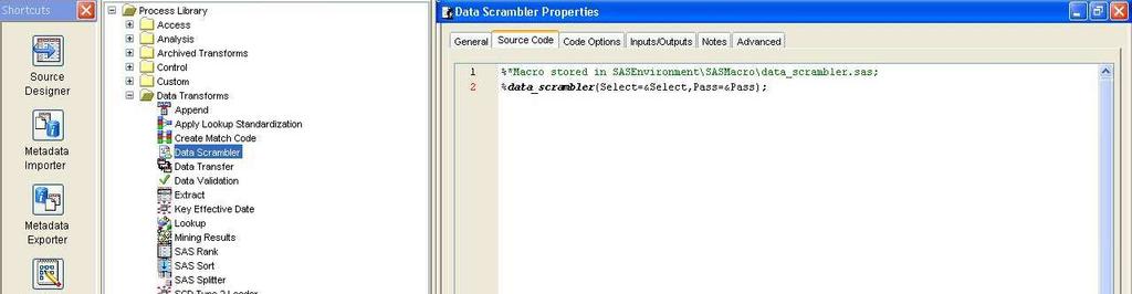 Data Scrambling Custom Transform The %data_scrambler macro