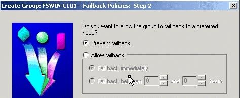 This procedure creates a group with default attributes (for things such as failover and failback policies). You can change these attributes later if necessary.
