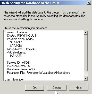 Supporting Procedures Figure 10 35 Add Resource to Group Wizard (Adding Database), Finish Adding the Database to the Group Screen e. Confirm Add Database to Group screen: click Yes.