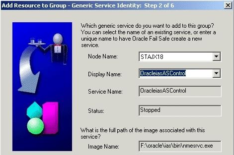 Supporting Procedures Figure 10 54 Add Resource to Group Wizard (Adding Application Server Control), Resource, Step 1 Screen b.