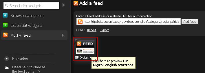 6. A small box will appear below. Click on it. 7. Click Add to my page. 8. Your RSS feed will appear on your dashboard. 9. Repeat these steps for other websites.