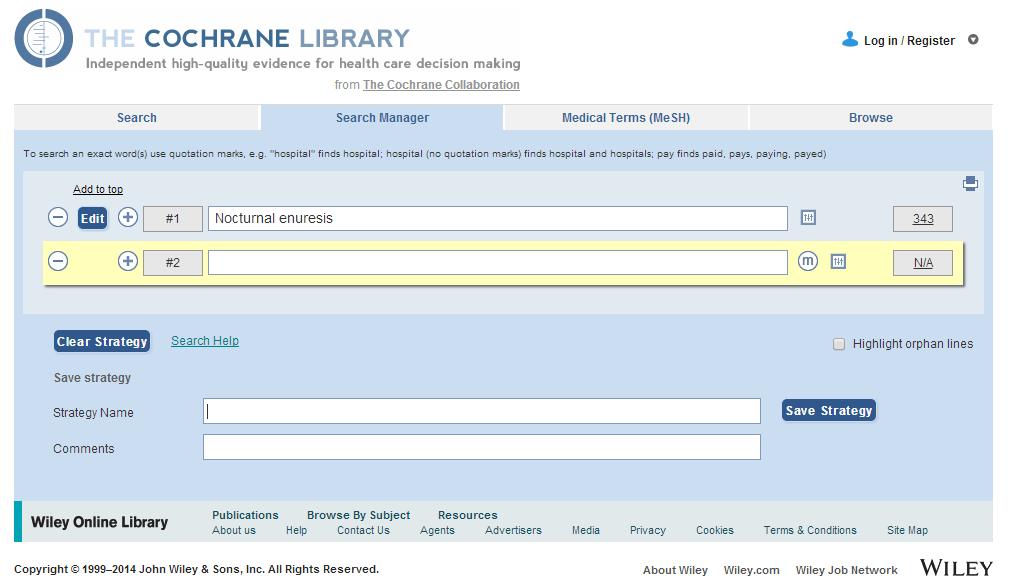 It is also possible to search using the Medical Subject Headings or MeSH.