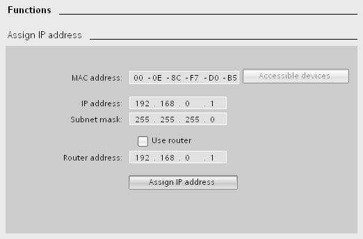 19. You can assign the IP address under Functions. ( Functions Assign IP address) 20.