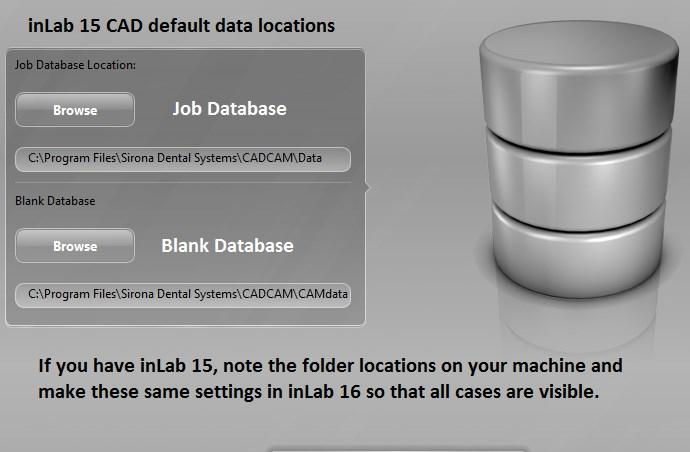 inlab CAD and CAM 16.0 will not overwrite an existing inlab 15 installation.