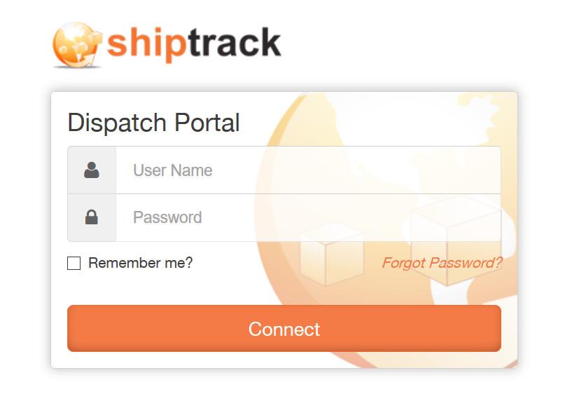 Login In order to login to the ShipTrack Dispatch Portal, open the following link using either the latest version of Chrome or Internet Explorer.