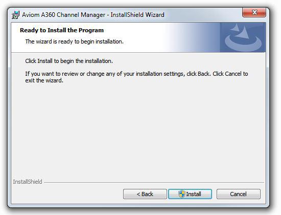 Install At this point, the installer has enough information to install the A360 Channel Manager application and its supporting files.