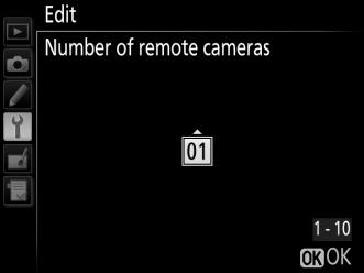Remote Camera Check Select On to check whether the remote cameras are ready.