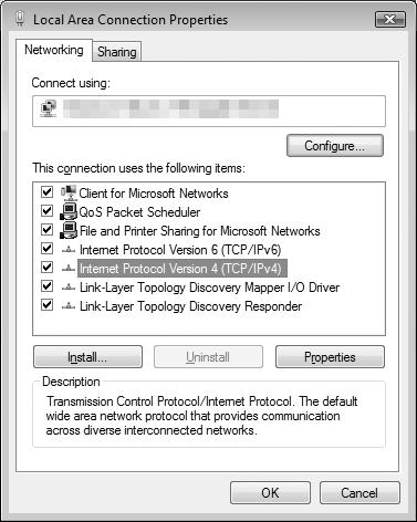 72 4 Display TCP/IP settings.