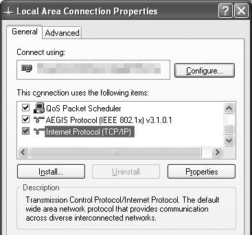 Windows XP 1 Display network connections. Click Start > Control Panel > Network and Internet Settings > Network Connections. 2 Open the network properties dialog.