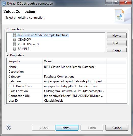 ii. On the first page, select the connection profile of your source Oracle database. Click Next.